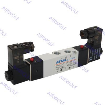 4V110-06 4V120-06 4V130-06 AIRTAC Aluminum alloy Electric Solenoid Valves with 1/8" Port Size for 5/2 way, 5/3 way Position