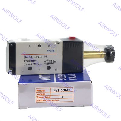 4V210-06/08, 4V220-06/08 AIRTAC 4V200 Series 5/2 way Electric Solenoid Valve 1/8" 1/4"