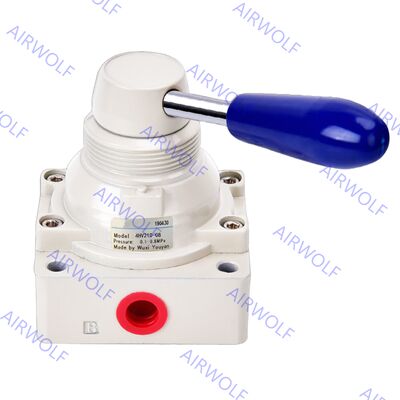 4HV230-08SL, 4HV330-08SL, 4HV330-10SL, 4HV330-15SL AIRTAC 4HV Series 4/3 way Hand Lever Valve 1/4", 3/8", 1/2"