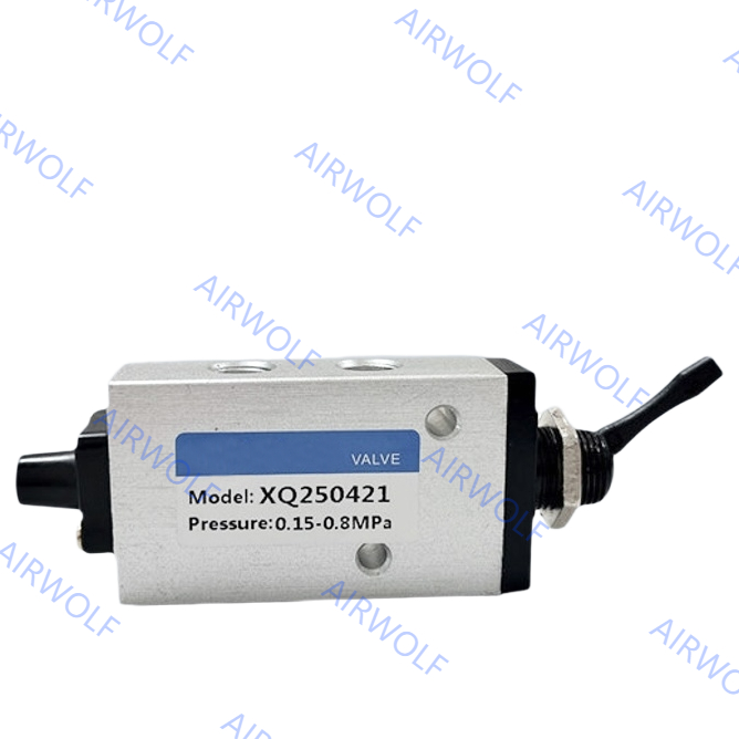 XQ Series Aluminum Pneumatic Manual Valve with 1/8" Port Size NBR Seal for Directional Control