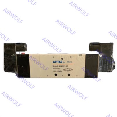 AIRTAC 4V430C-15، 4V430E-15، 4V430P-15 4V400 سری 5/2 راه، 5/3 راه شیر سولناید الکتریکی 1/2 